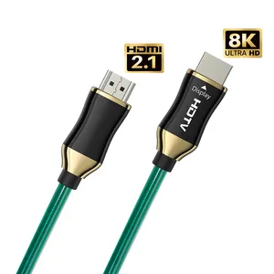 8K Active Armor HDMI AOC Cable de fibra óptica Conductor de cobre 50m/10m de longitud para monitor y aplicación de video para machos