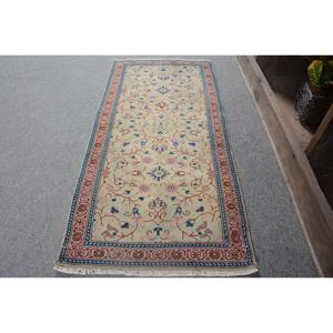 Alfombra de 1.5x3.2 pies, Alfombra Turca Vintage Pequeña, Alfombra de Lana Azul - Product Image 2