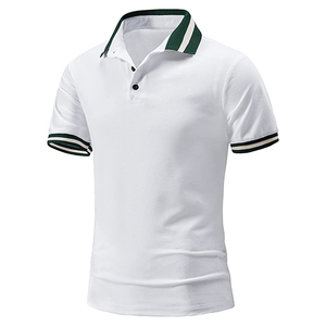 Venta al por mayor de servicios OEM logotipo bordado personalizado de manga corta polos de los hombres de talla grande Polo camiseta ropa de hombre - Product Image 3