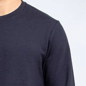 Sudadera de peso pesado para hombre con logotipo personalizado 500gsm Cuello redondo Hombro caído Color sólido para el invierno-Suministro ODM - Product Image 6