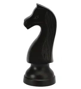 国际象棋马黑色动物雕塑家居装饰现代餐桌装饰豪华酒店客房餐厅印度制造批发
