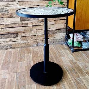 Modern Round Dining <b>Table</b> CFD68162 with Tile Top and Small Iron Legs for School Living Room Hotel - Product Image 4