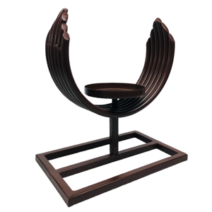 Elegante soporte de vela de hierro con recubrimiento de polvo marrón, soporte de pilar de Metal duradero para decoración del hogar y jardín, último diseño para Navidad - Product Image 1