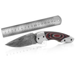 Couteau pliant en acier de damas DD-FK-514, couteau de poche en plein air, couteau de chasse de survie, multi-outils pour le Camping - Product Image 3