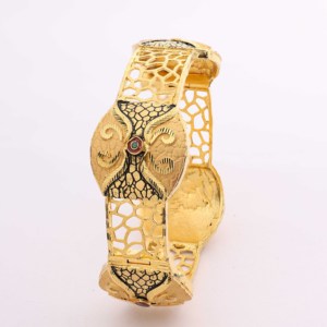 กำไลข้อมือเคลือบทองสำหรับผู้หญิงทำจากทองแดงและทองเหลือง - Product Image 1
