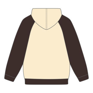 เสื้อฮู้ดสวมหัวแบบกำหนดเองผ้าฝ้าย100% ลำลองแขนแร็กแลนสีน้ำตาลสวมใส่สบายเหมาะสำหรับสตรีทแวร์และชั้น - Product Image 3