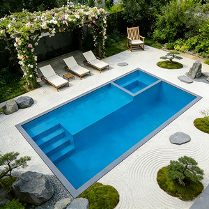 <span class=keywords><strong>Piscina</strong></span> Interrata da Esterno 12 Metri 10m Grande con Spa e Idromassaggio, Cascata Personalizzata in Fibra di Vetro, Grande <span class=keywords><strong>Piscina</strong></span> Modulare <span class=keywords><strong>per</strong></span> Villa e Giardino - Product Image 2