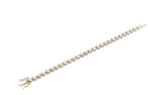 Nueva Pulsera Trousseau de Moda con Corte Redondo y Diamantes Cultivados en Laboratorio de 2.50 Ct F-G VS en Platino para Regalo de Aniversario Nupcial - Product Image 1