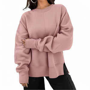 เสื้อสเวตเชิ้ตผู้ชายทรงปกติ ความยาวปกติ สไตล์ลำลอง สตรีทแวร์ ผ้าฟลีซเนื้อนุ่ม อุ่นสบาย สีพื้น ย้อมสีเรียบง่าย ขายดี - Product Image 1