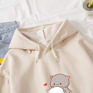 Ensemble de sweat-shirts à capuche en molleton à cordon de serrage imprimé personnalisé en gros pour femmes, sweat-shirts à capuche surdimensionnés et sweats pour femmes - Product Image 4