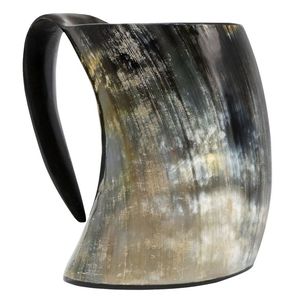 <span class=keywords><strong>KEYWORD</strong></span> POLIERTE HAND GEFERTIGTE VIKING TRINK HORN BIER STEIN Trink horn becher Wikinger Trink horn becher Kaffeetasse - Product Image 4