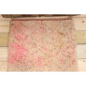 Tapis turc vintage 2,1 x 2,7 pieds, petit tapis, tapis en laine rose - Product Image 3