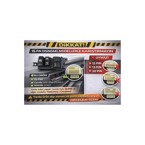 Nuevo interruptor de ventana delantera izquierda de 15 pines para Toyota Corolla 2013-2015, panel del conductor 84820-02320 - Product Image 1