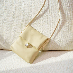 Bolso bandolera vertical de piel de vaca de primera capa para mujer <span class=keywords><strong>ZAMO</strong></span>, bolsa minimalista de lujo para teléfono - Product Image 2