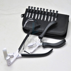 2026 Hot Selling High Quality White Black Color Surgical Grade Stainless Steel Hair Extension Pliers <b>Tools</b> Kit Commercial Use - Product Image 4