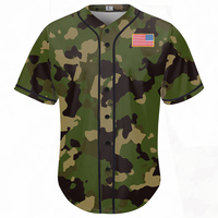Polyester personnalisé pour hommes maille vierge chemises boutonnées décontractées séchage rapide sublimation sport d'équipe actif uniforme maillot de baseball