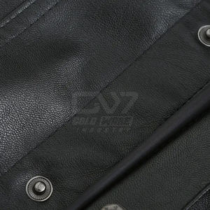 OEM High Quality <b>Men</b> <b>Fashion</b> Leather <b>Vest</b> Custom Made Hot Selling <b>Men</b> Leather <b>Vest</b> Custom Logo Leather <b>Vest</b> - Product Image 4