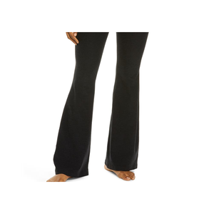 Yoga Darkest Night Flare Leggings High Waist Breathable Spandex/Nylon <b>Tights</b> Custom Logo Solid <b>Pattern</b> Active Usage 3XL Medium - Product Image 3