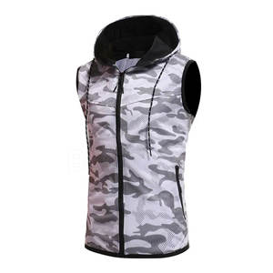 Men's Sleeveless Hoodie Fitness Cotton Outdoor Activities Running Gym Training Sleeveless Pullover Hoodies - Product Image 1