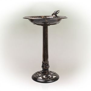 Bebedero para pájaros de metal de estilo moderno que ofrece un aspecto minimalista, perfecto para la mejora decorativa del jardín al aire libre. - Product Image 2