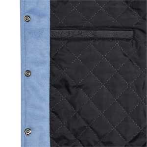 OEM Custom <b>Men's</b> Plus Size Letterman Vintage Baseball <b>Jacket</b> Long Style Varsity Chain Embroidery <b>Denim</b> Winter - Product Image 5