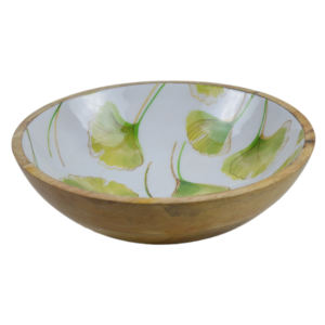 Plateau en bois coloré avec impression florale à l'intérieur, design de plateau et finition émaillée, plateau en bois fait à la main - Product Image 5