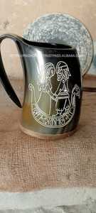 Faizacraft Tasses à bière en corne à boire polies durables et imperméables pour une expérience de boisson Premium du Nouvel An et de Noël - Product Image 2