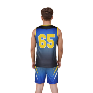 Camisetas y pantalones cortos de voleibol de estilo profesional con impresión por sublimación personalizada OEM con tela de secado rápido, nombre del equipo y número de Jugador - Product Image 2