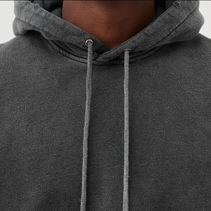 Vente en gros de sweats à capuche surdimensionnés pour hommes, personnalisés, en coton lourd, en molleton, avec col montant, broderie, impression numérique, nouveauté hiver - Product Image 3