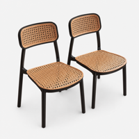 Chaises de salle à manger domestiques, tables de salle à manger commerciales, tabourets d'extérieur respirants à dossier en plastique, mobilier de maison au design antique mi-siècle