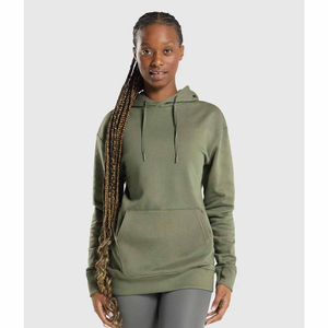 Vente en gros OEM personnalisé sweats à capuche pour femmes en polaire douce vêtements de rue respirants col à capuche avant dames hiver mode prix bon marché - Product Image 5