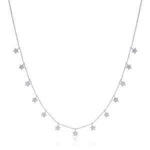 Collar con forma de estrella de CZ, colgante de plata 925 hecho a mano turco, joyería - Product Image 2