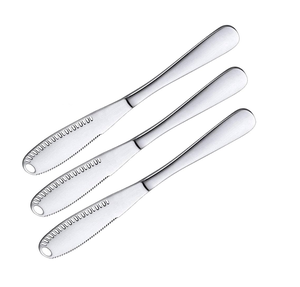 Couteau à beurre en acier inoxydable poli miroir argenté pour le petit déjeuner couteau à beurre et fromage fournisseur en gros - Product Image 3
