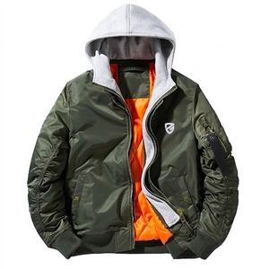 Custom logo Men's <b>Bomber</b> <b>Jacket</b> Winter 100% Cotton Thickened <b>Baseball</b> <b>Bomber</b> <b>Jacket</b> for Men Manufacturers Wholesale - Product Image 1