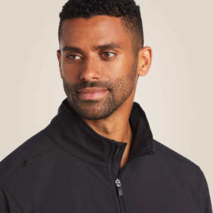 Diseño cómodo y de moda Cuello acanalado frontal Cremallera Chaquetas de manga larga Uniforme Enfermera Scrubs Top - Product Image 2