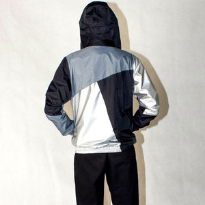 Ensemble de survêtement coupe-vent imprimé pour homme grande taille, idéal pour l'hiver, en polyester/nylon léger, style streetwear - Product Image 4