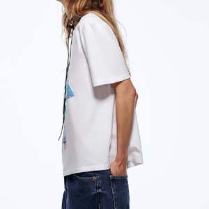 Vente en gros T-shirt de luxe 100% coton pour femmes Impression numérique de haute qualité au design moderne et à la mode pour l'été - Product Image 3