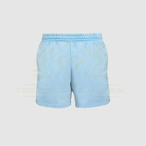 กางเกงขาสั้นเอวผูกเชือกแบบย้อมสีเอซิด ดีไซน์เฉพาะตัว สำหรับผู้ชาย ผ้าฝ้ายถัก 100% สไตล์วินเทจ สปอร์ตแวร์ สีพื้น ทรงฮิปสเตอร์ ความยาวระดับเข่า ไซส์ XS - Product Image 2