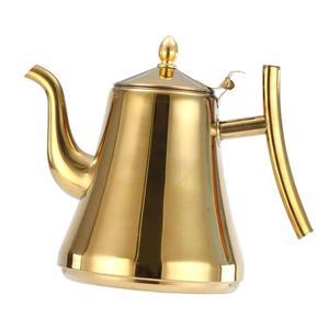 High Quality Camping Fishing <b>Tea</b> <b>Kettle</b> With Infuser Stainless Steel <b>Tea</b> Pot 1L,1.5L,2L, Golden, 1.5L - Product Image 3