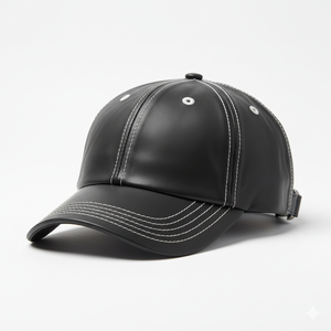 หมวกหนังแท้ ปรับขนาดได้ สำหรับผู้ชายและผู้หญิง หมวกหนังคุณภาพพรีเมียม สไตล์ลำลอง สตรีทแวร์ มี 5 สีให้เลือก - Product Image 3