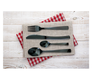 ชุดช้อนส้อมโลหะที่มีรูปลักษณ์สวยงามสินค้าในร้านอาหารดีไซน์ทันสมัยช้อนเหล็กเคลือบมิเรอร์ทนสนิม - Product Image 3