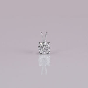 Lujoso mínimo 14KT oro blanco sólido plateado corte laboratorio cultivado diamante colgante diseño personalizado nueva moda colgantes y dijes finos - Product Image 2