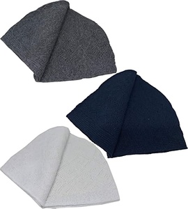 Ensemble de 3 couleurs de chapeaux de tête de mort musulman, bonnet islamique, Crochet Takke, chapeau Kufi - Product Image 1