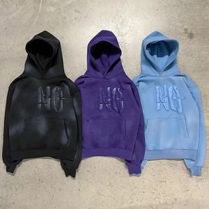 High Quality Heavy Weight Puff Printing Distressed <b>Hoodie</b> Custom Logo Oversize Men Print on Demand <b>Hoodies</b> Manufacturers - Product Image 4