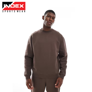 Sudadera de Cuello Redondo Blanca para Hombre, Marca INDEX SPORTSWEAR, Corte Regular, Color Sólido, Tejido de Punto, Estilo Casual para Otoño - Product Image 2
