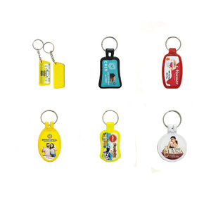 Porte-clés photo numérique ABS double face Porte-clés image crème jaune blanc style vintage - Product Image 1