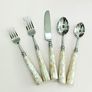 Diseño antiguo de mango de fregona personalizado, cuchara plateada de acero inoxidable, tenedor y rebanador, cubiertos de mesa, juego de cubiertos - Product Image 2