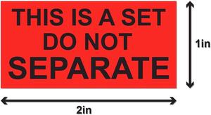 これは出荷用のラベルを分離しないセットです (1インチ。X2インチ。 -500/ロール) 配送用蛍光赤色パッキングラベル - Product Image 3