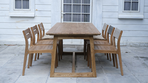 Fuego Durable Teak Farmhouse Villa Outdoor <b>Dining</b> <b>Table</b> - Product Image 4