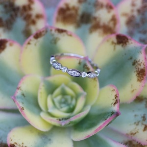 IGI Marquise Lab Grown White Diamond Ring 14K Chapado en oro para compromiso de boda o como regalo de banda - Product Image 3